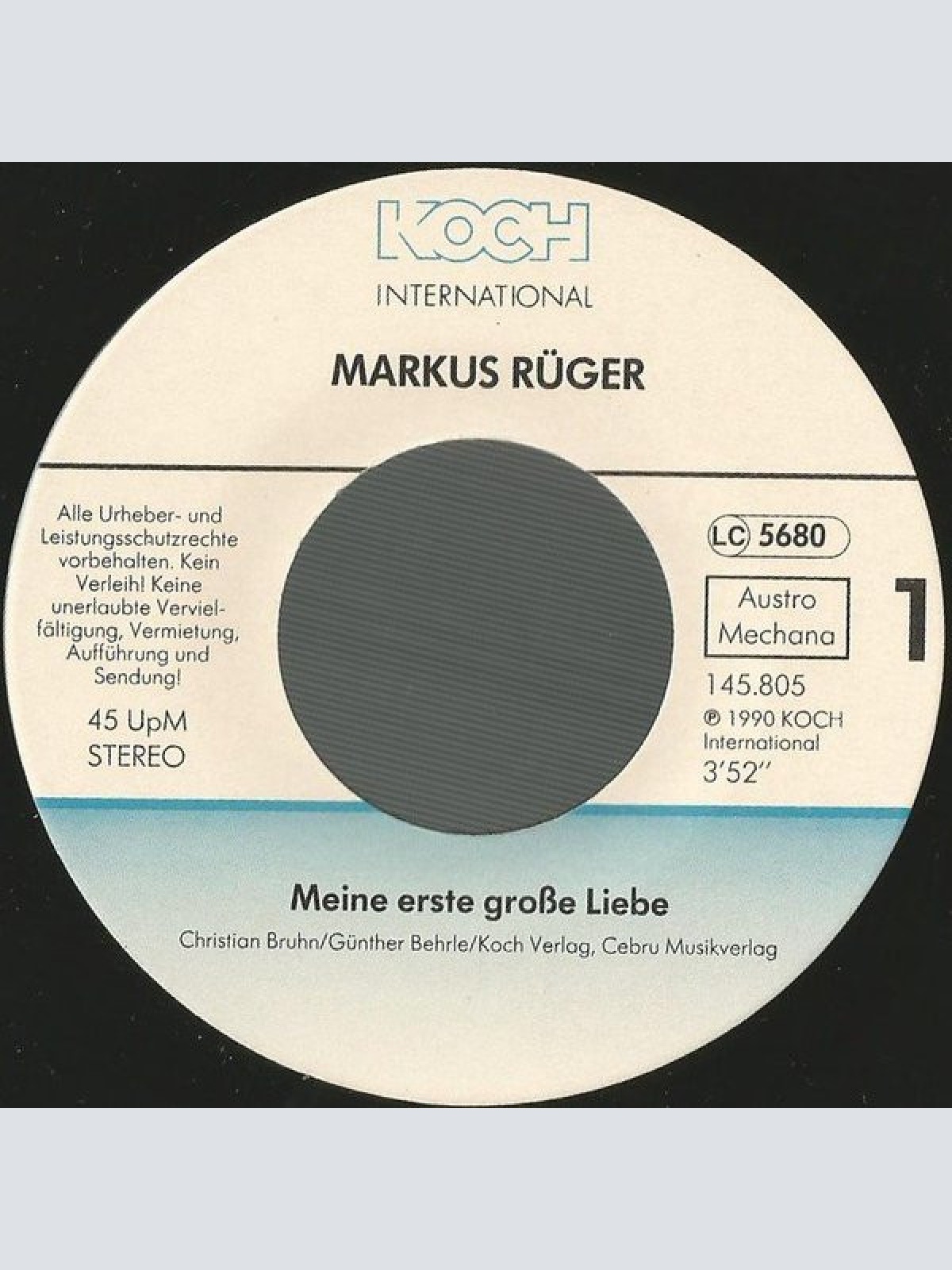 Vinyl / Markus Rüger - Meine Erste Große Liebe