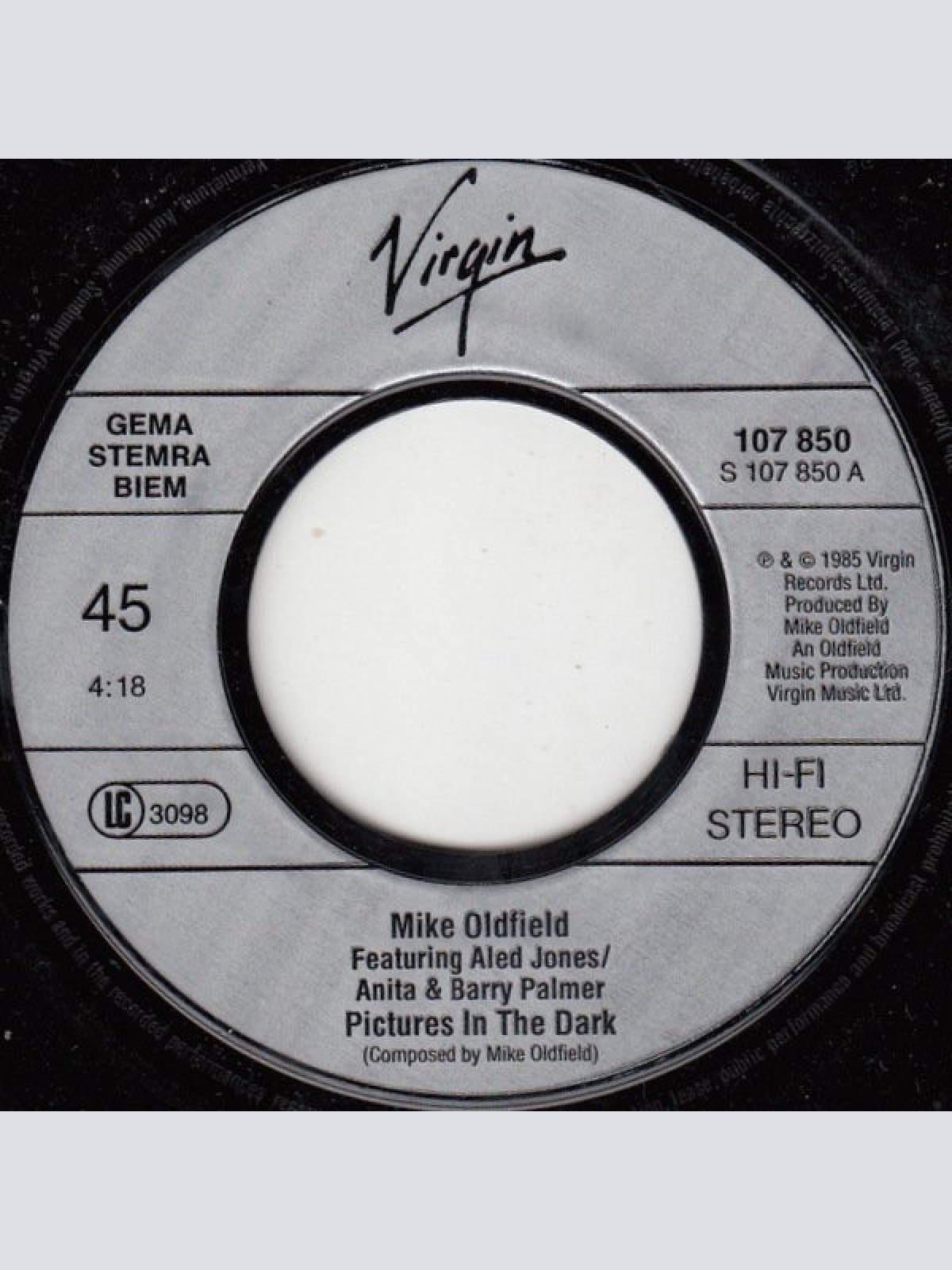 Vinyl / Mike Oldfield - Pictures In The Dark