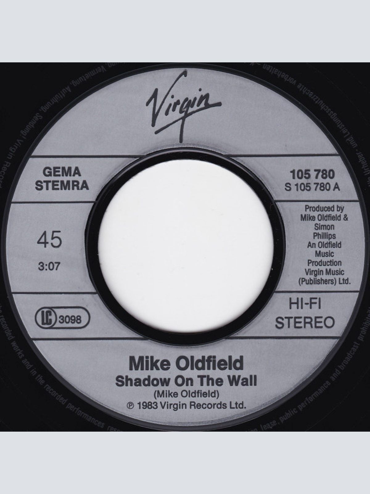 Vinyl / Mike Oldfield And Roger Chapman - Shadow On The Wall