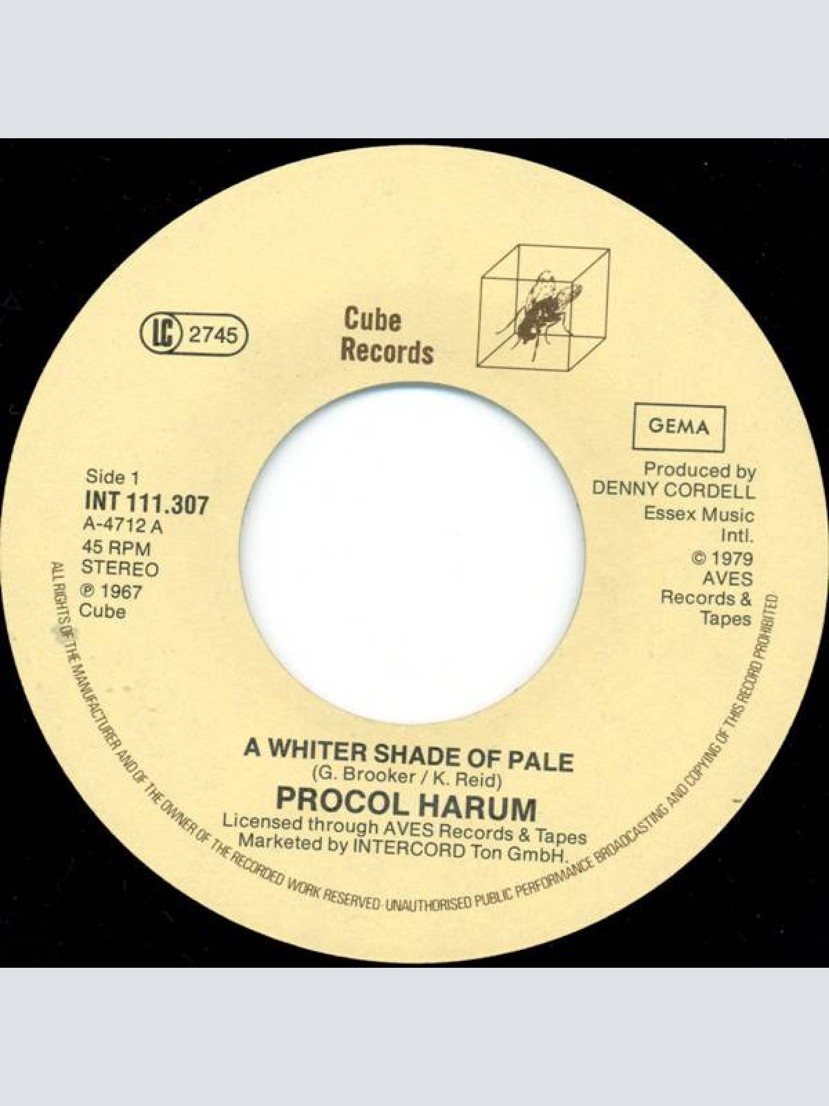 Vinyl / Procol Harum - A Whiter Shade Of Pale / Homburg