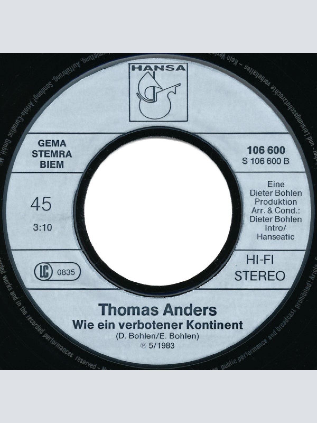 Vinyl / Thomas Anders - Heißkalter Engel