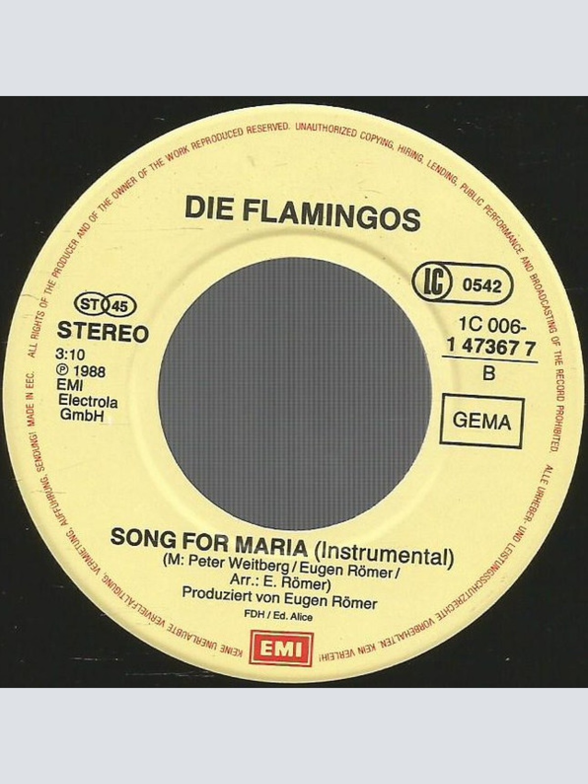 Vinyl / Die Flamingos* - Goodbye Maria, Goodbye My Love