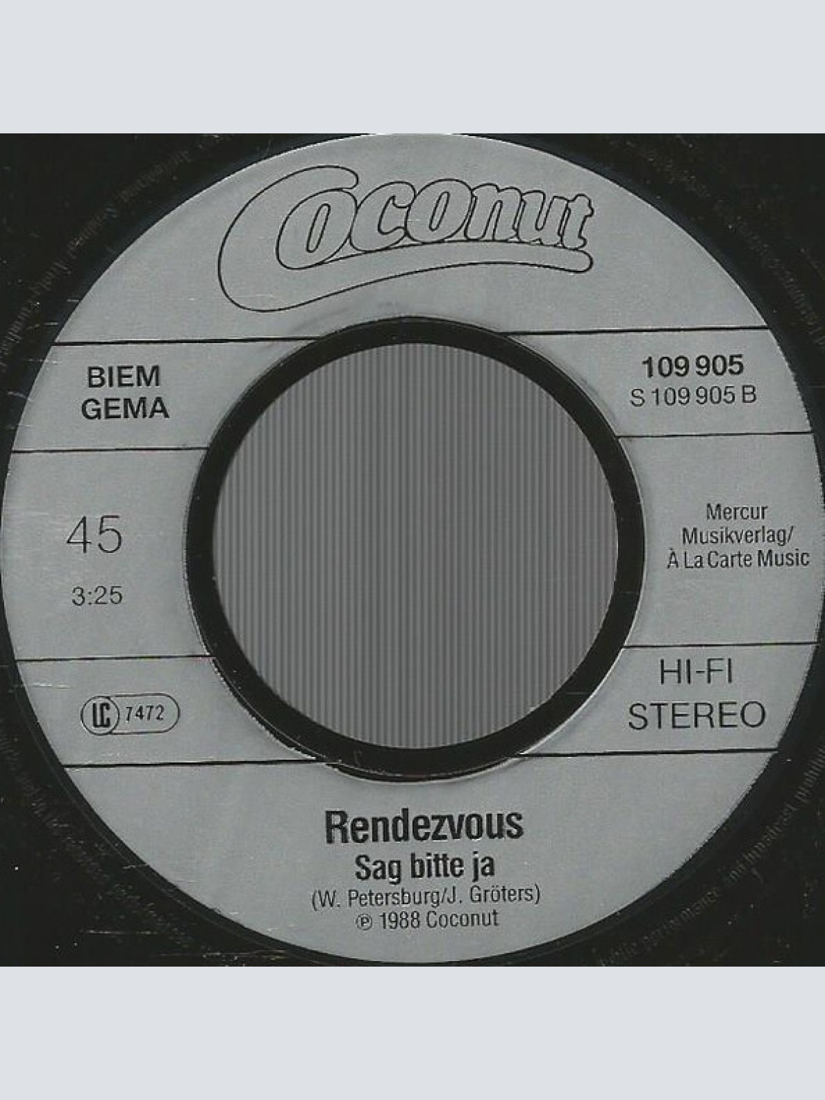 Vinyl / Rendezvous - Du Bist Ein Stern Für Mich