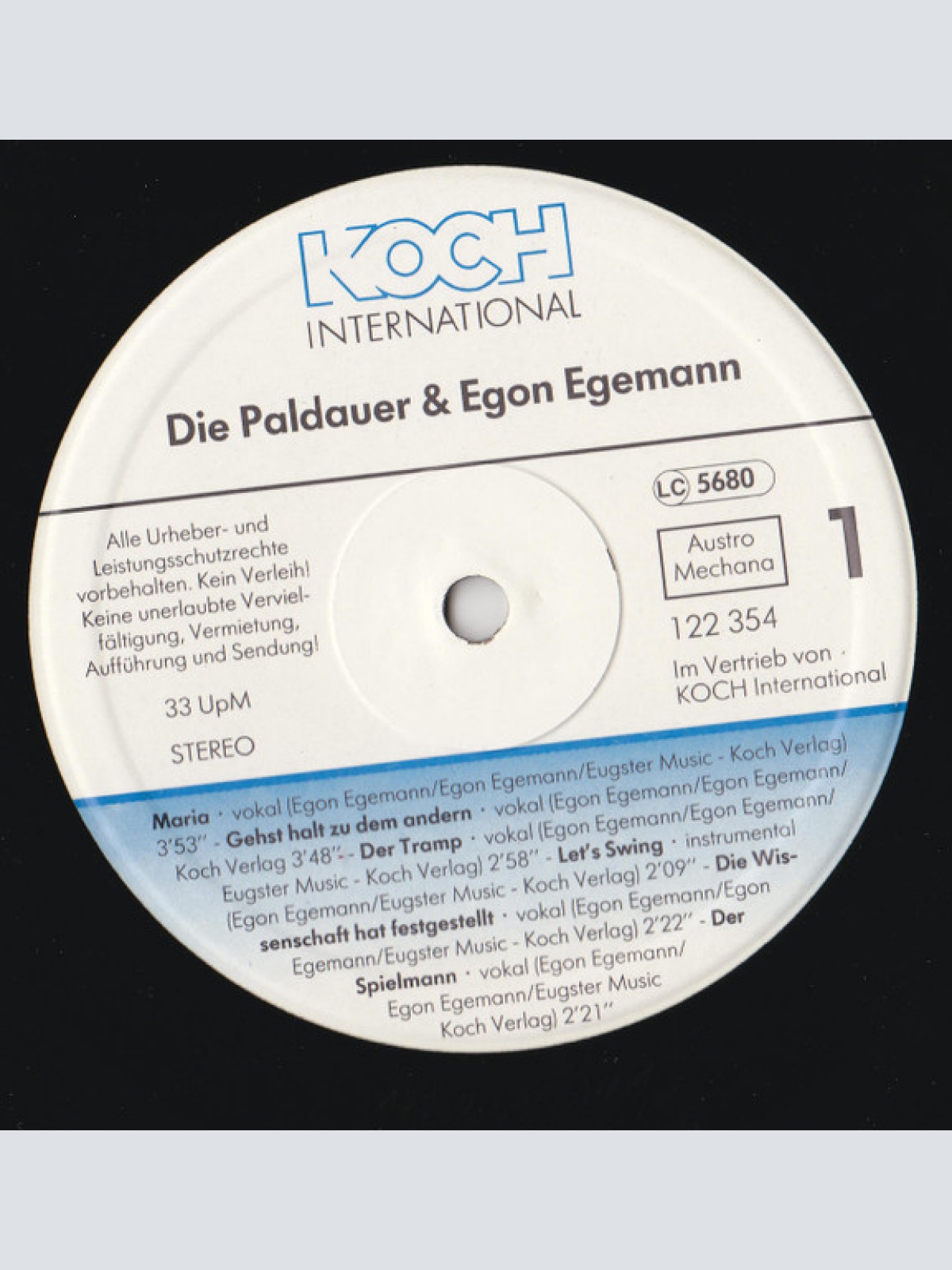 Vinyl / Die Paldauer & Egon Egemann - Ein Lied Für Dich
