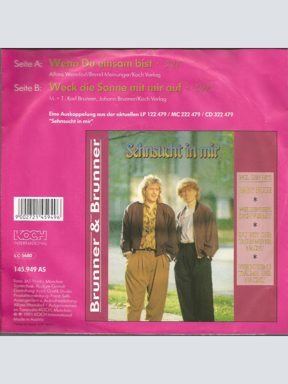 Vinyl / Brunner & Brunner - Wenn Du Einsam Bist