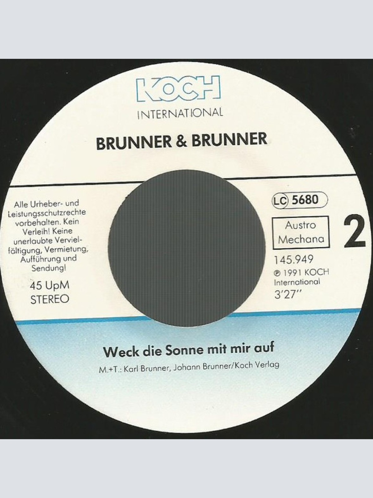 Vinyl / Brunner & Brunner - Wenn Du Einsam Bist
