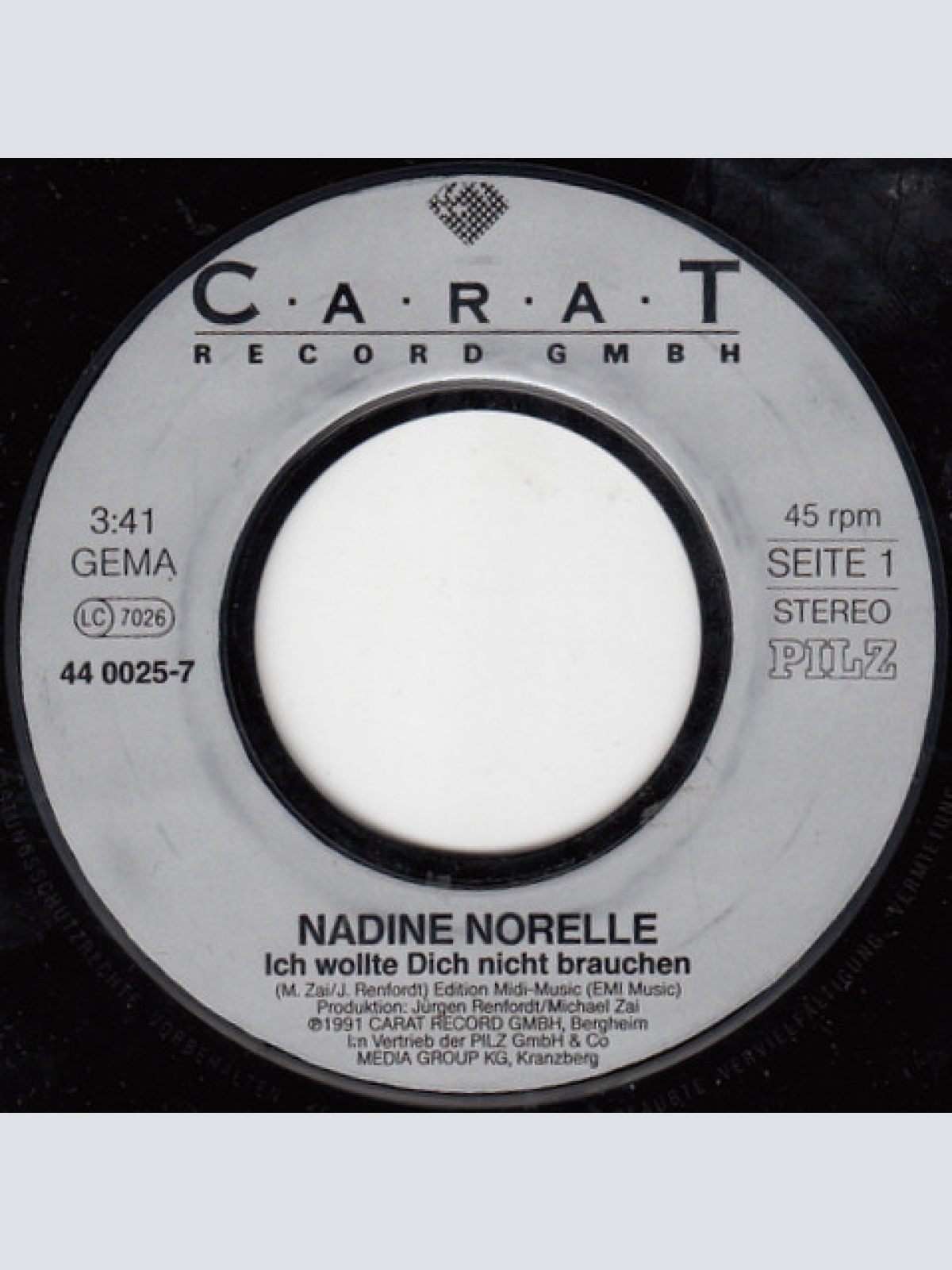 Vinyl / Nadine Norelle* - Ich Wollte Dich Nicht Brauchen