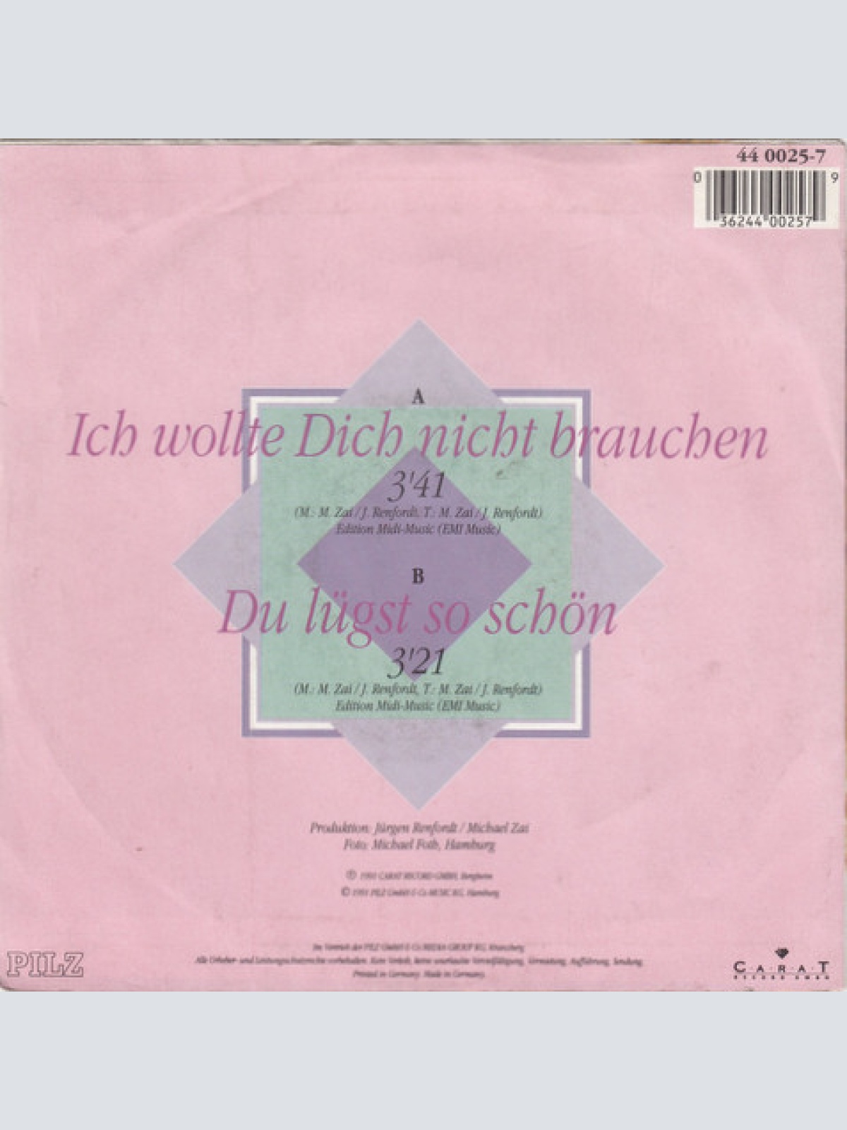 Vinyl / Nadine Norelle* - Ich Wollte Dich Nicht Brauchen