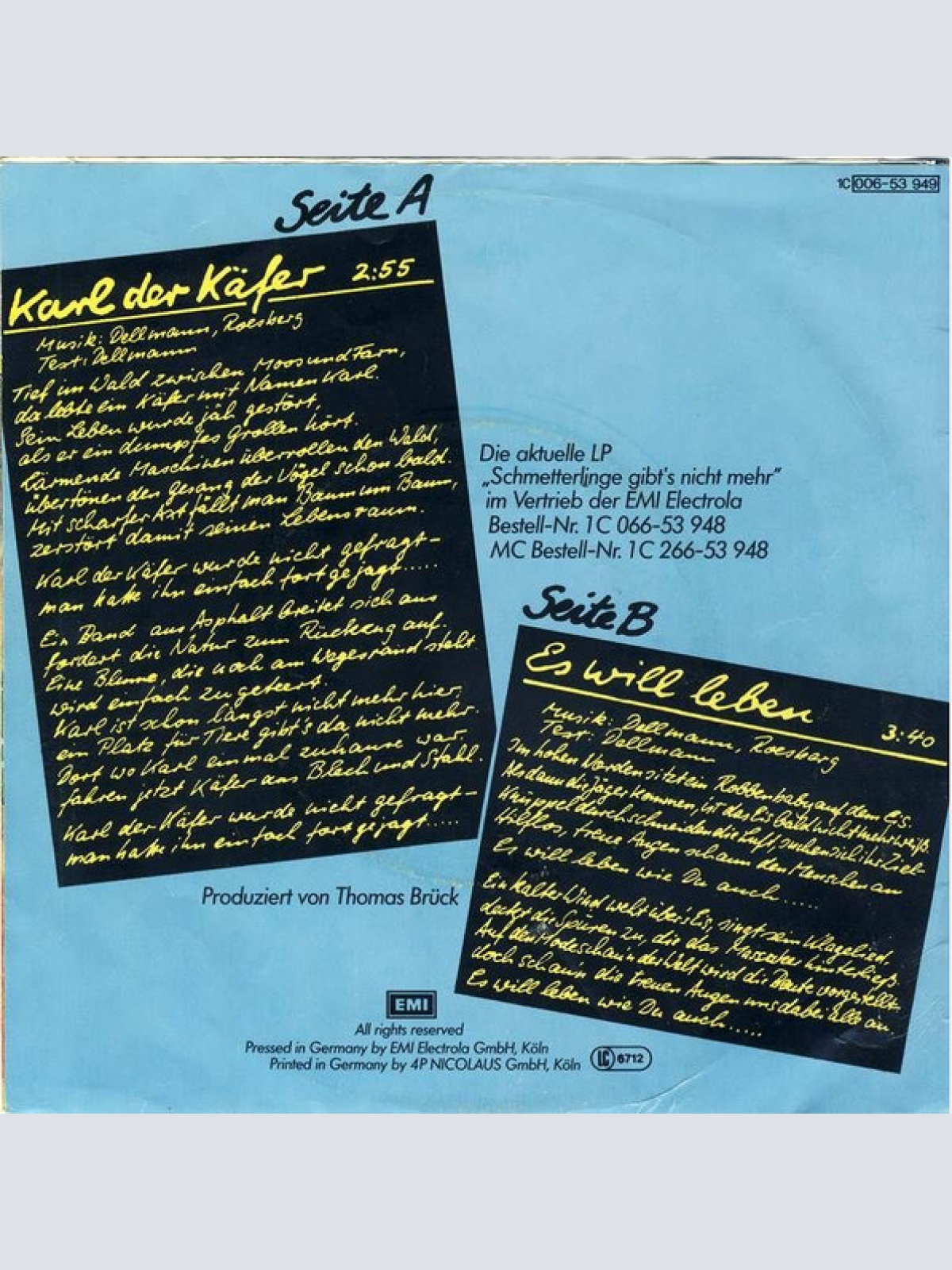 Vinyl / Gänsehaut - Karl Der Käfer