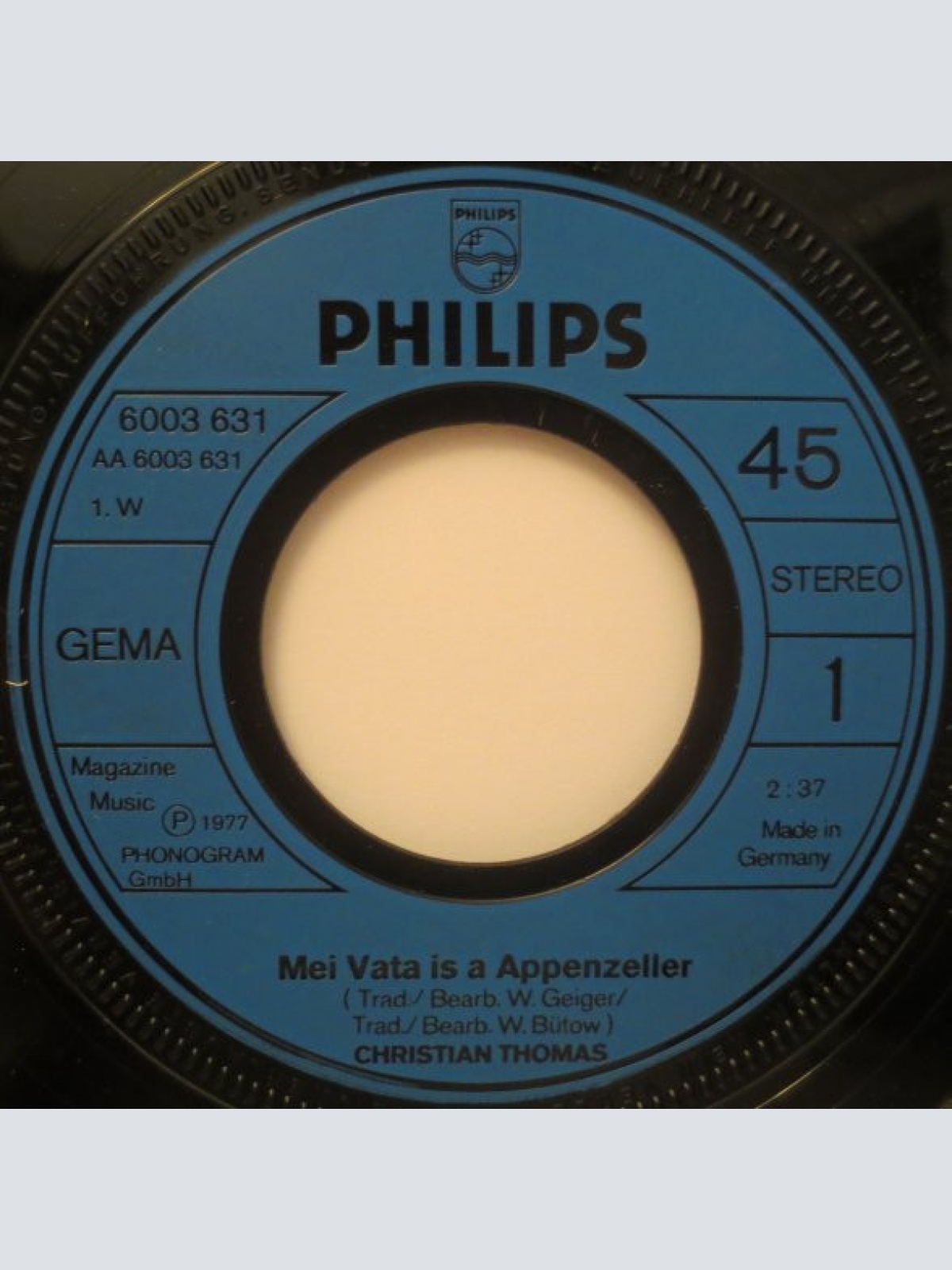 Vinyl / Christian Thomas (4) - Mei Vata Is A Appenzeller / Das Jodeln Ist Schön