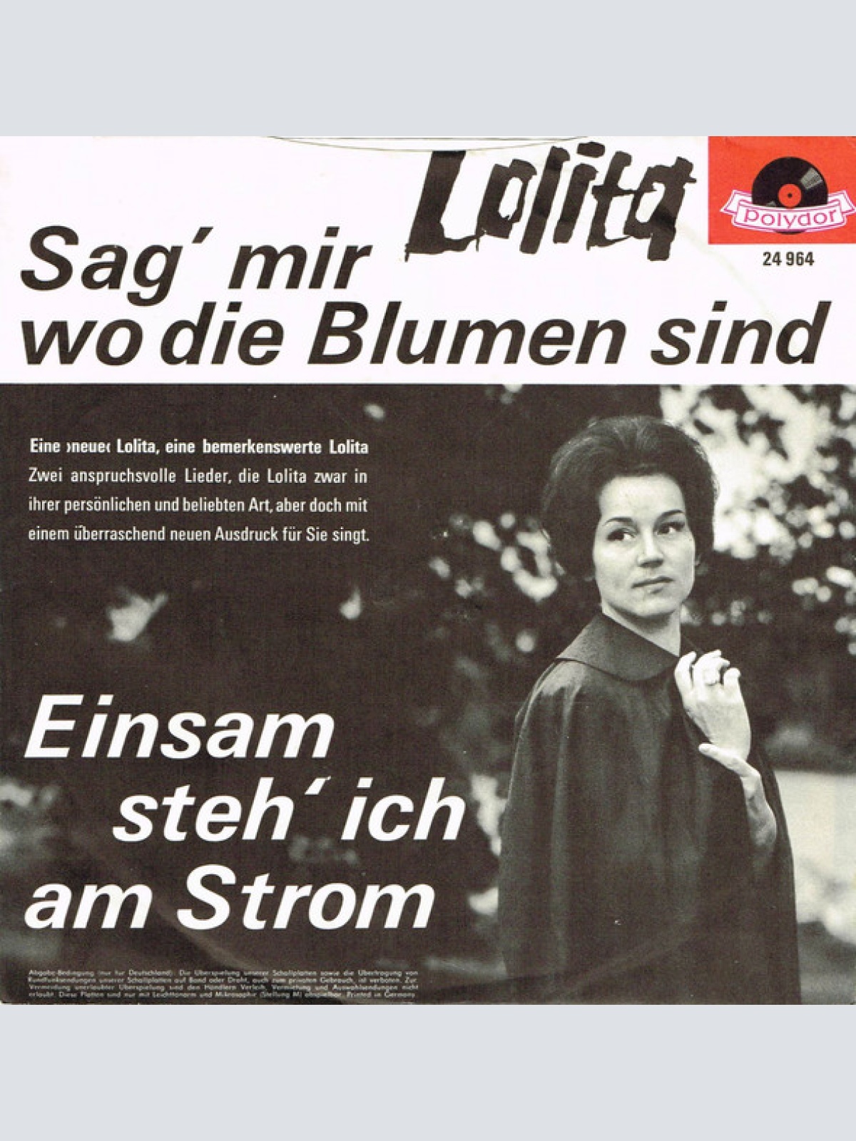 Vinyl / Lolita (3) - Sag' Mir Wo Die Blumen Sind / Einsam Steh' Ich Am Strom