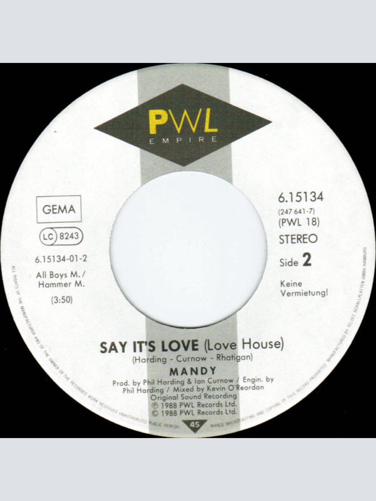 Vinyl / Mandy* - Victim Of Pleasure