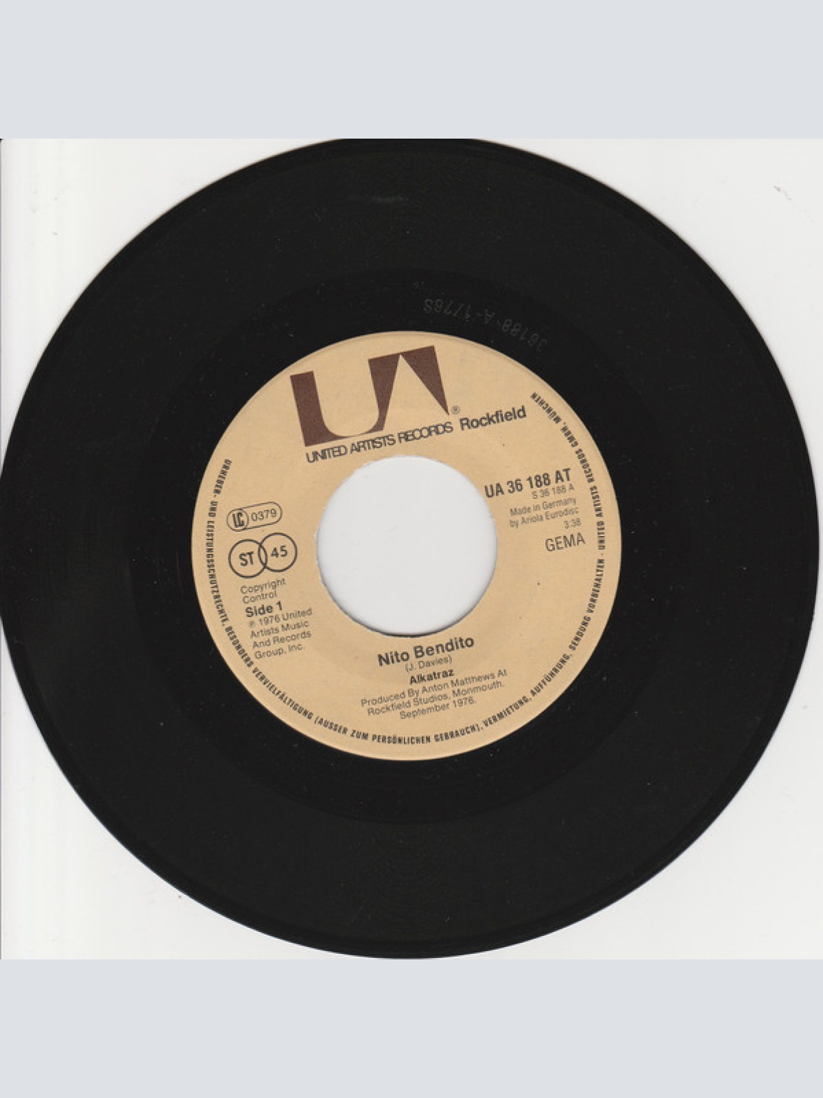 Vinyl / Alkatraz (5) - Nito Bendito