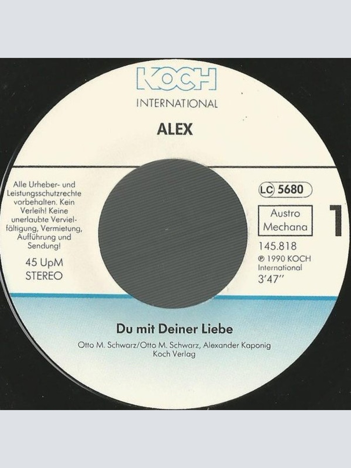 Vinyl / Alex (365) - Du Mit Deiner Liebe
