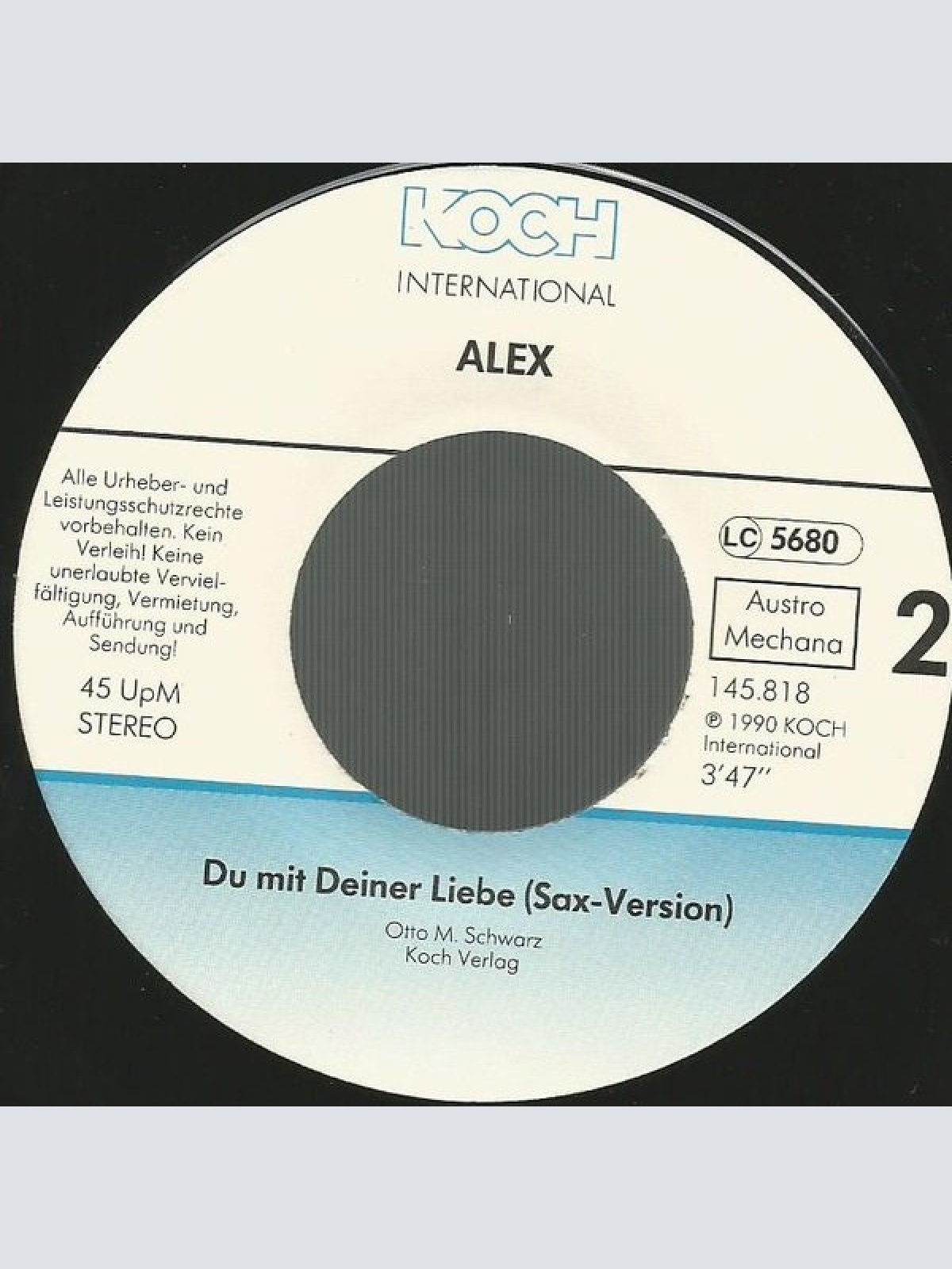 Vinyl / Alex (365) - Du Mit Deiner Liebe