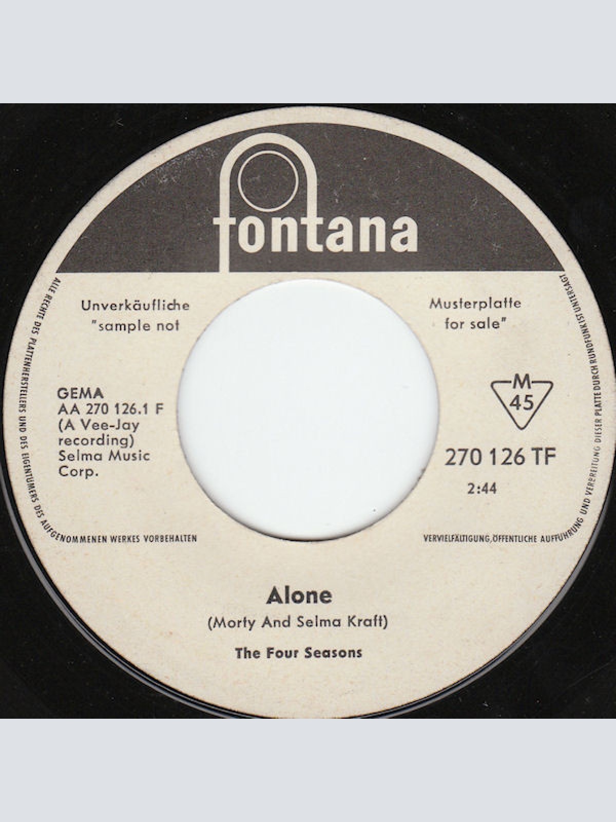 Vinyl / The Four Seasons - Alone