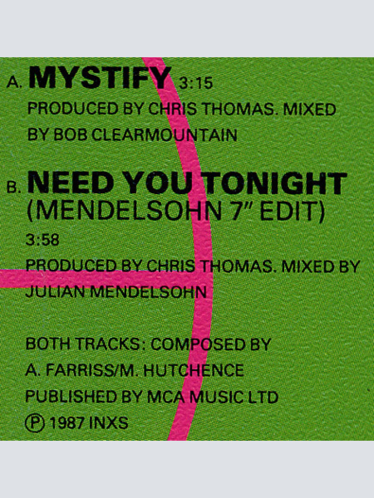 Vinyl / INXS - Mystify