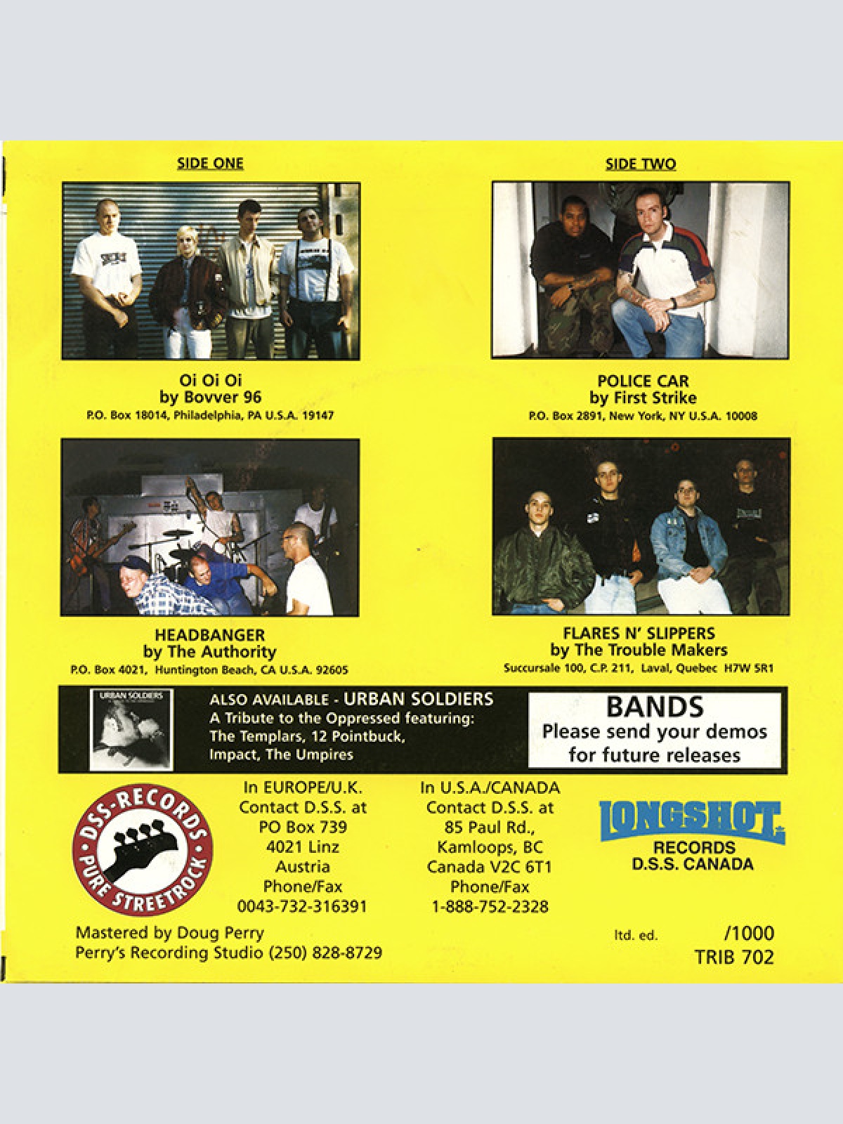 Vinyl / Various - Cockney Rejects Greatest Tribute Vol.1