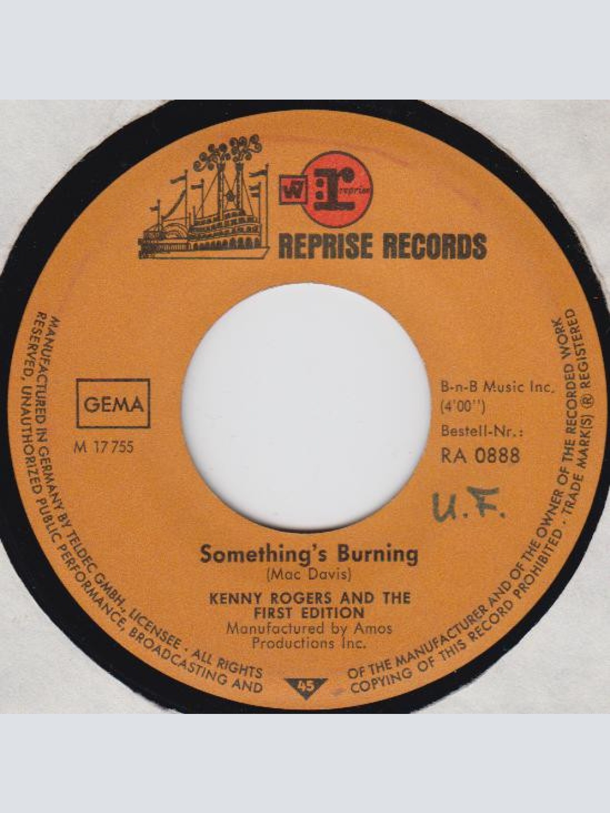Vinyl / Kenny Rogers And The First Edition* - Something's Burning