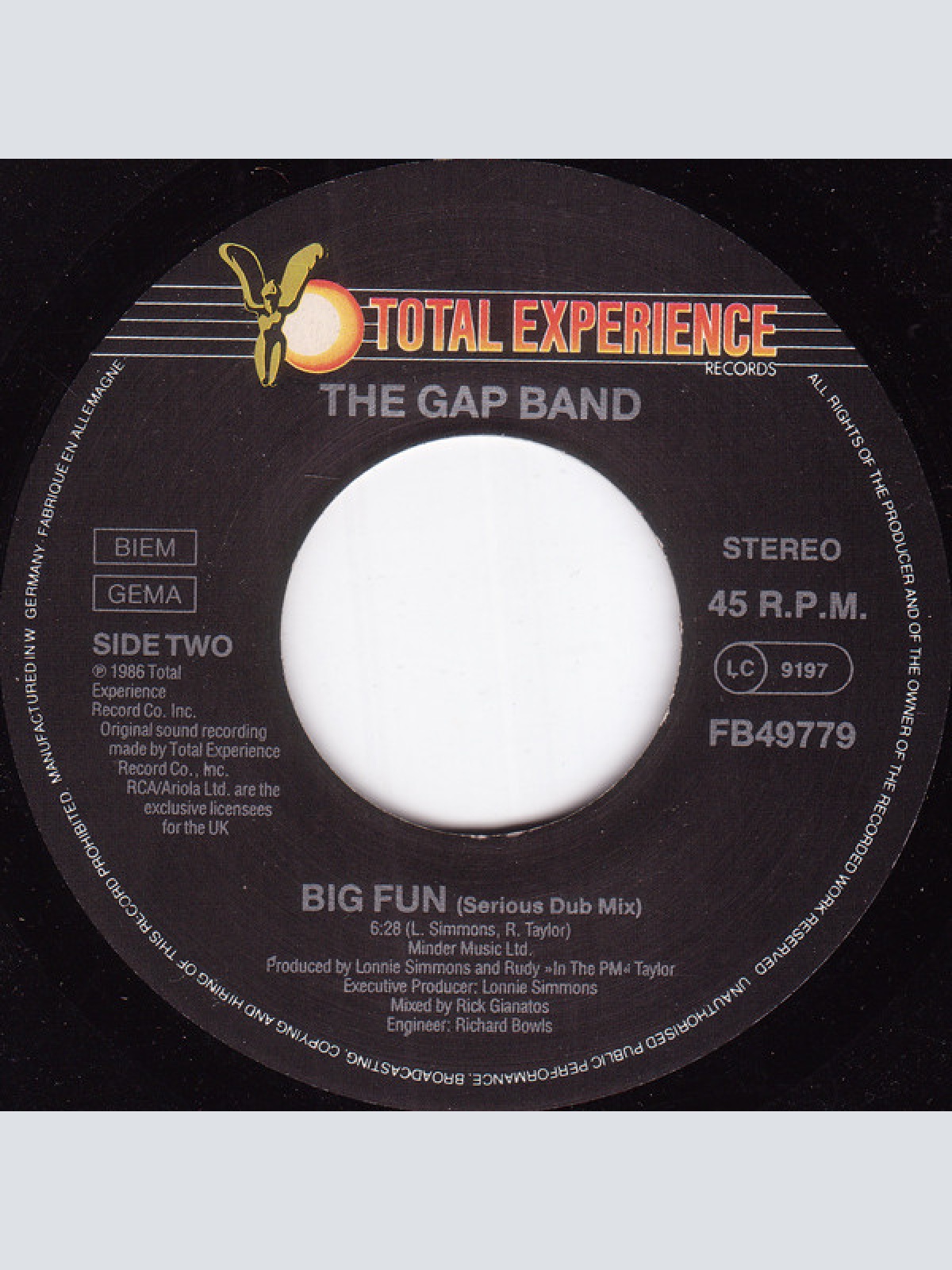 Vinyl / The Gap Band - Big Fun