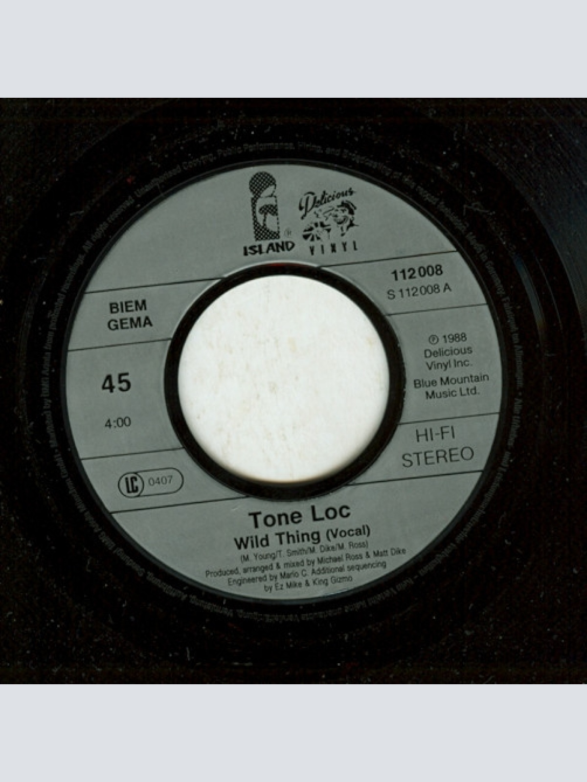 Vinyl / Tone Loc - Wild Thing