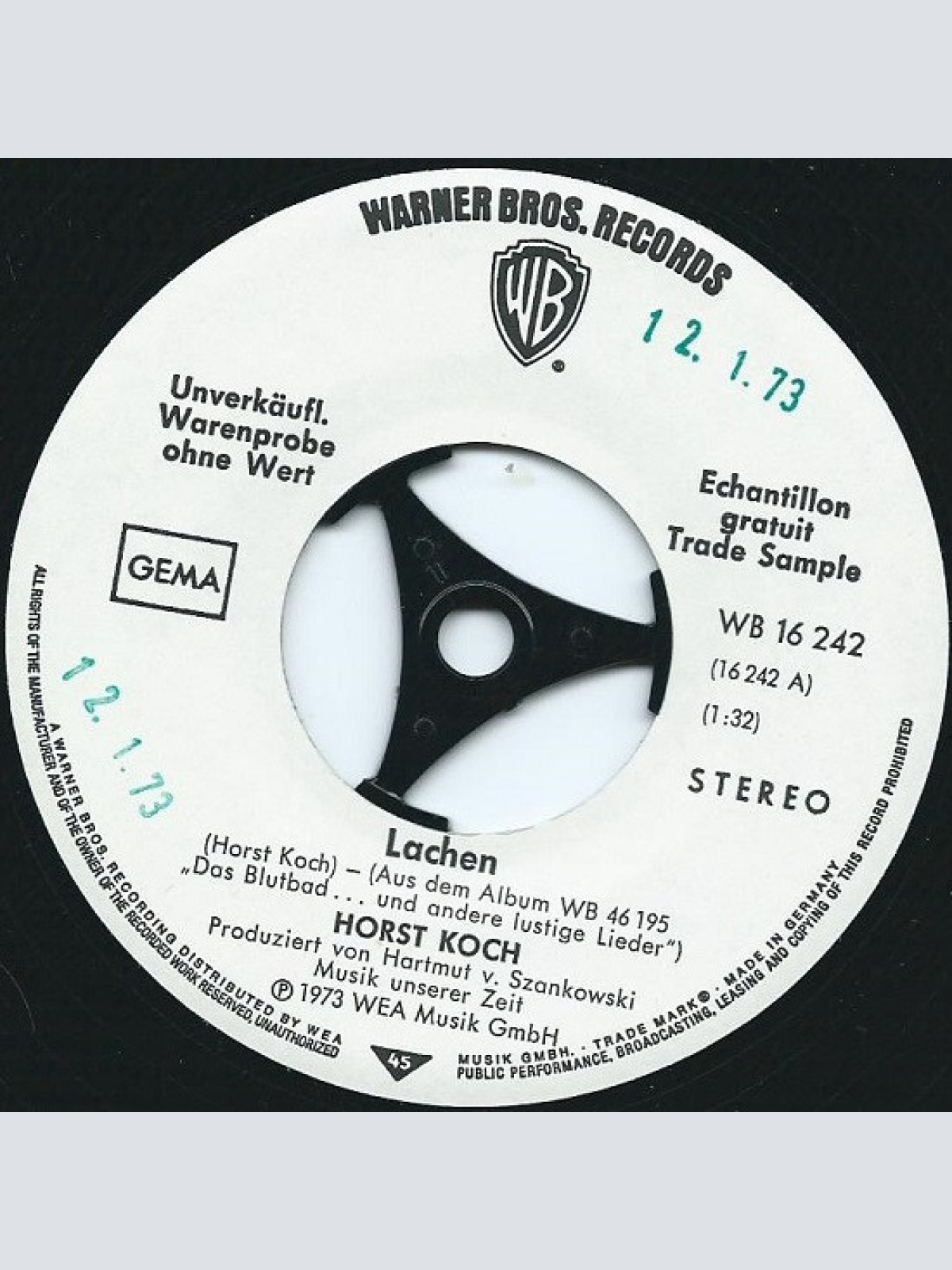 Vinyl / Horst Koch - Lachen