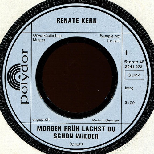 Vinyl / Renate Kern - Morgen Früh Lachst Du Schon Wieder