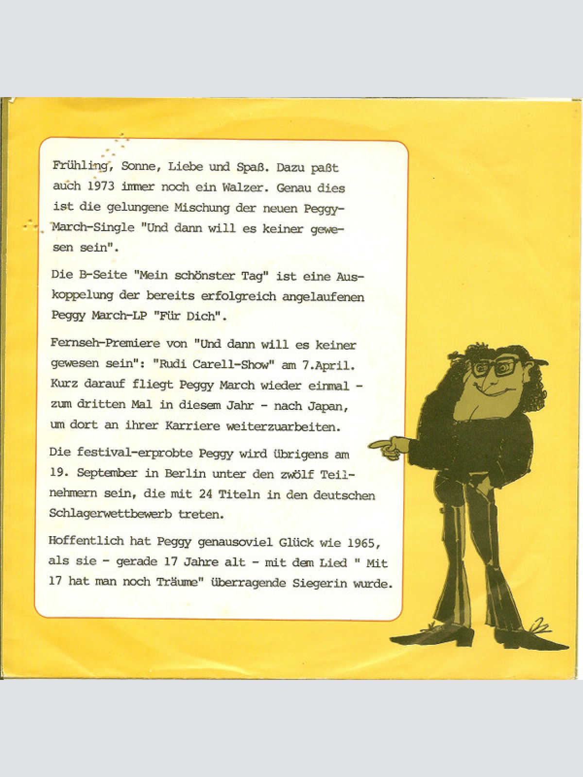 Vinyl / Peggy March - Und Dann Will Es Keiner Gewesen Sein