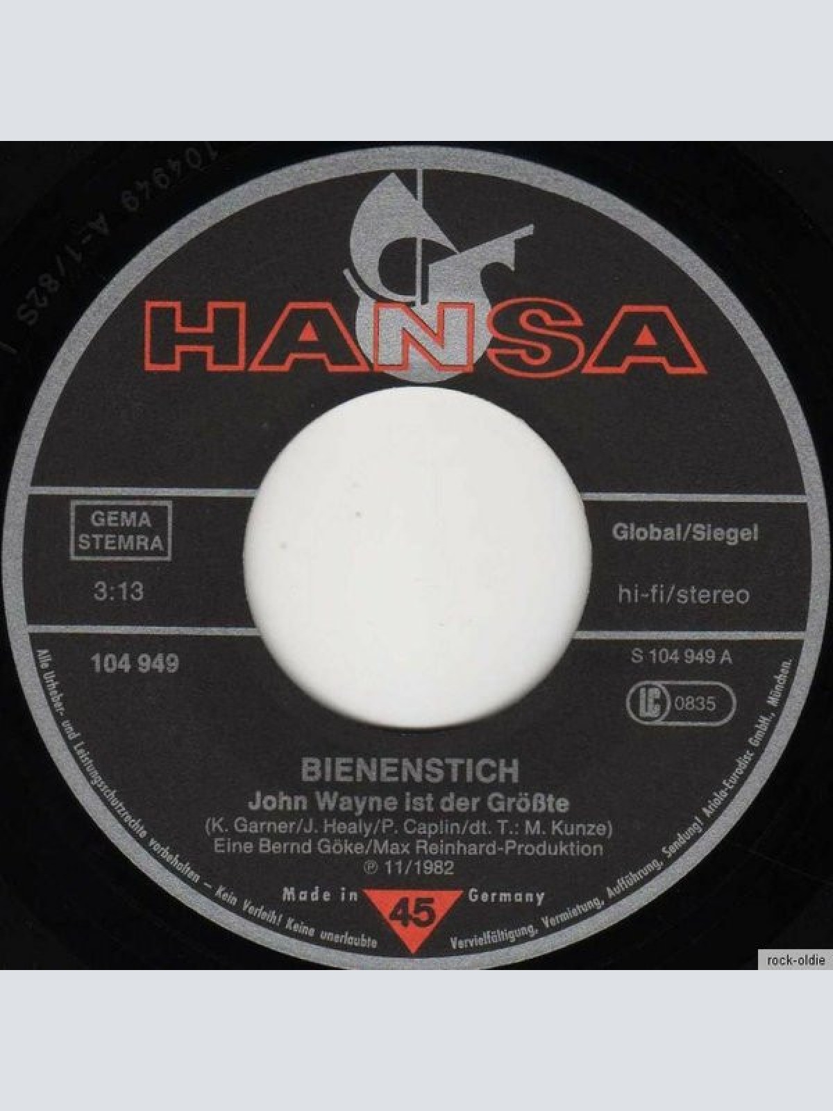 Vinyl / Bienenstich - John Wayne Ist Der Größte