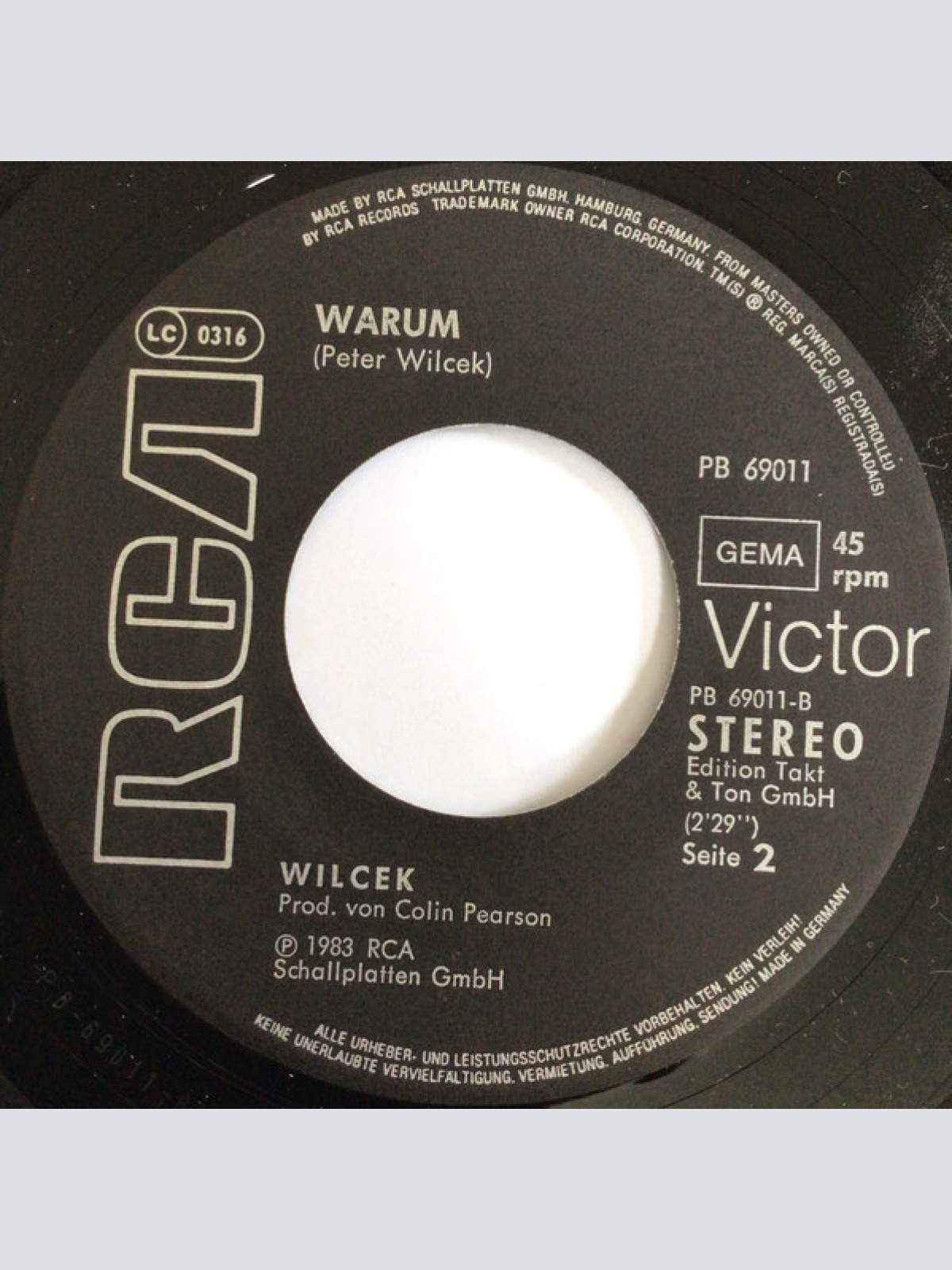 Vinyl / Wilcek - Kalkutta Liegt Am Ganges