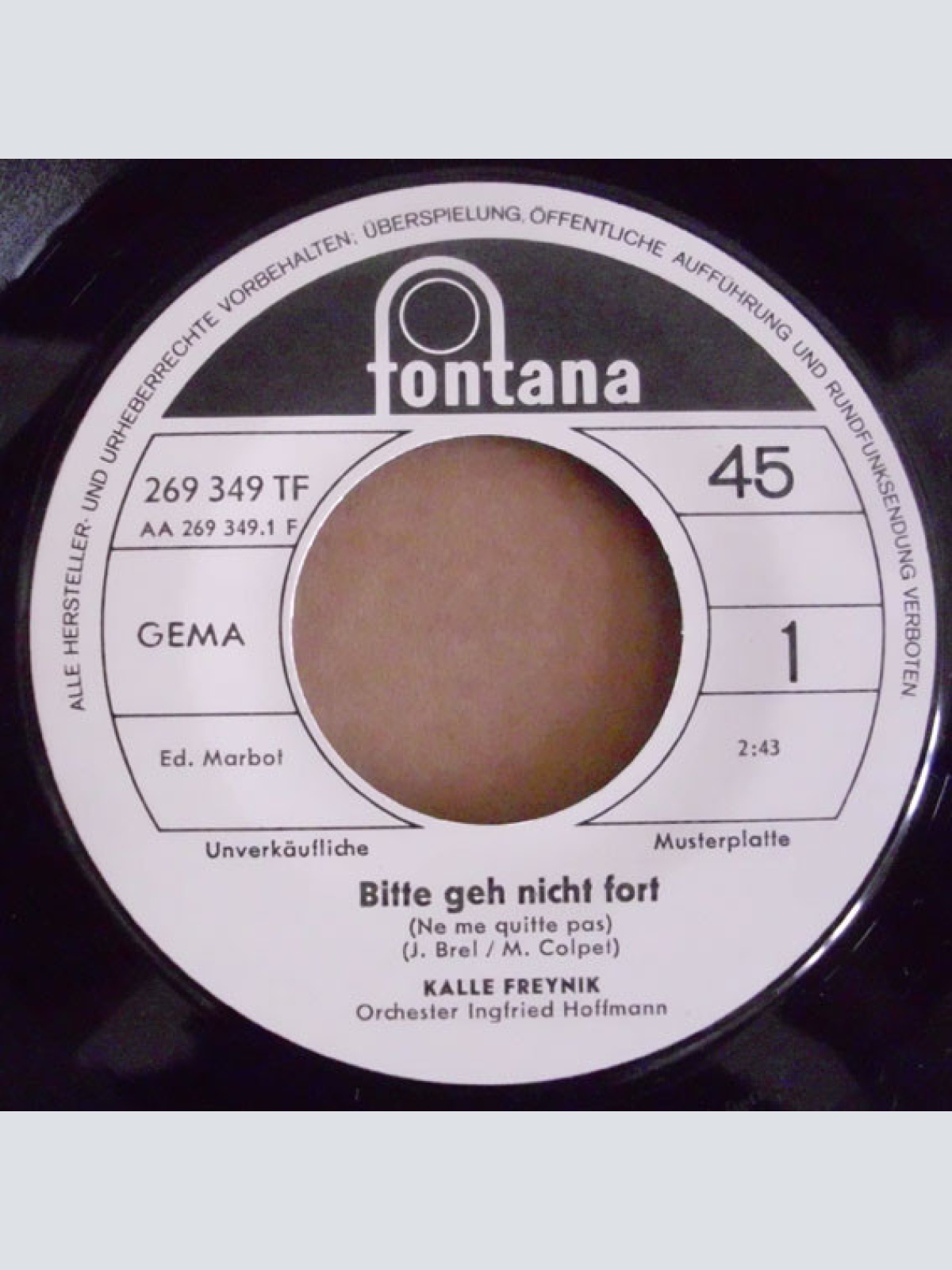 Vinyl / Kalle Freynik* - Bitte Geh Nicht Fort