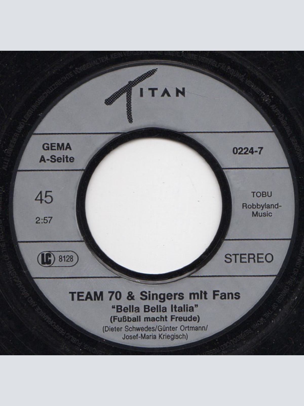 Vinyl / Team 70 + Singers* - Bella Bella Italia