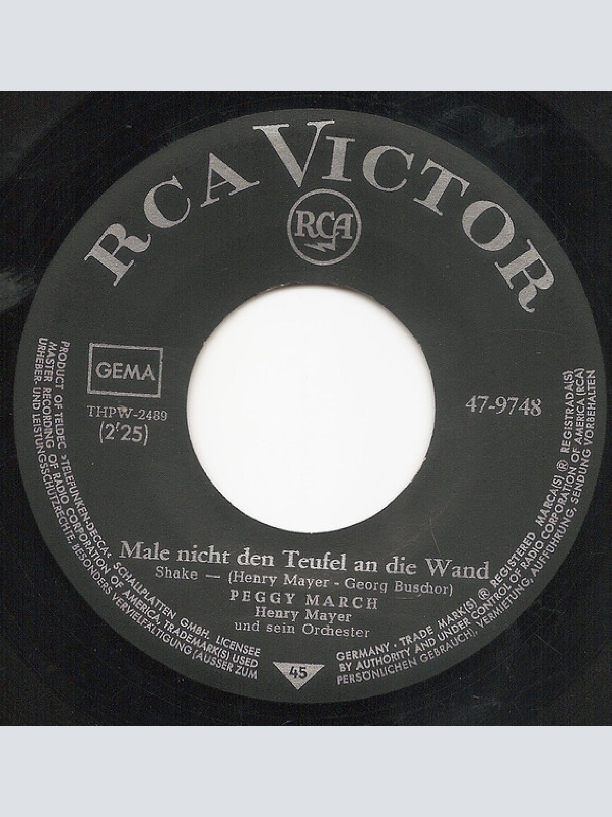 Vinyl / Peggy March - Memories Of Heidelberg / Male Nicht Den Teufel An Die Wand