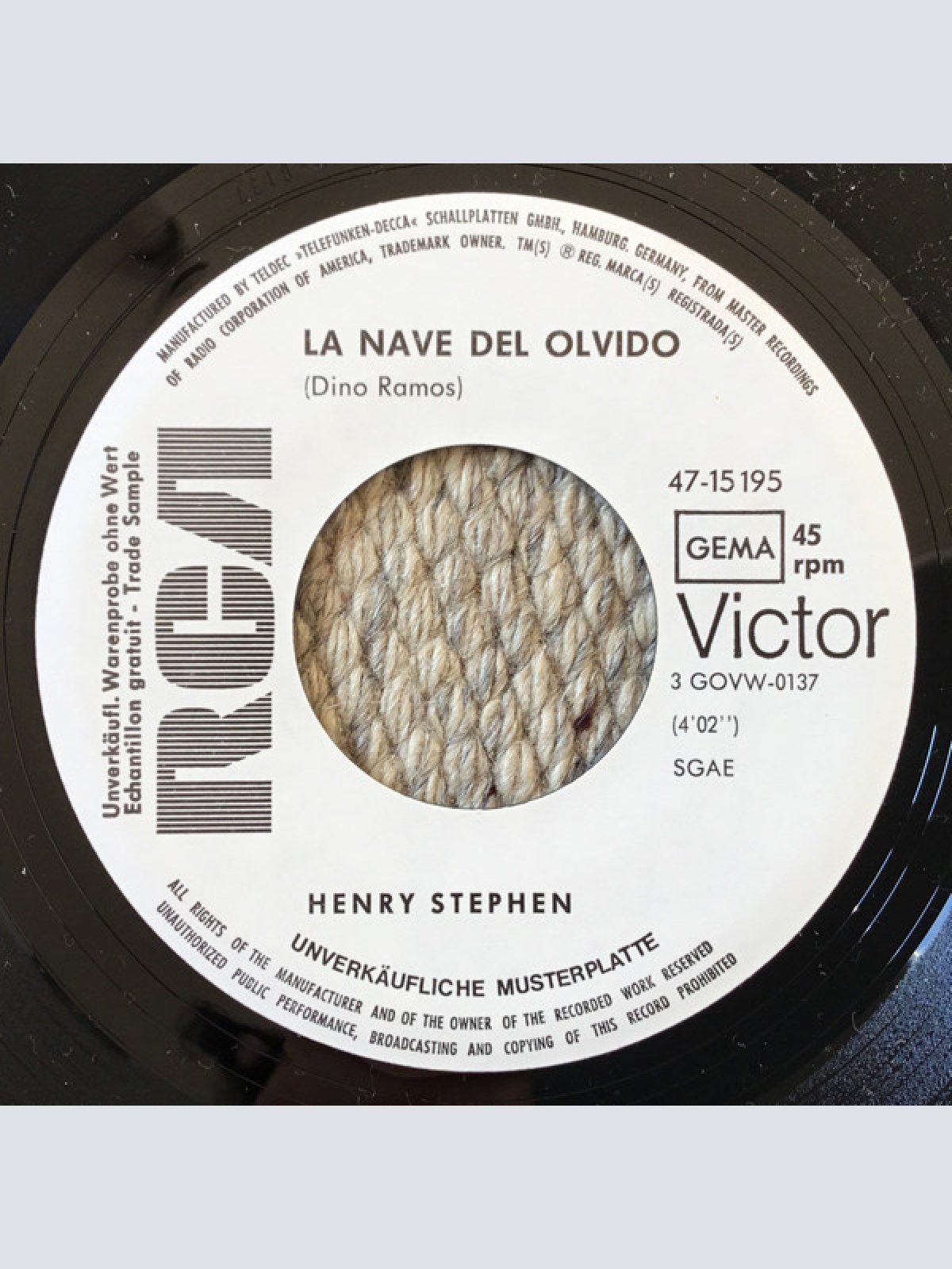 Vinyl / Henry Stephen - La Nave Del Olvido / Nuestro Grupo