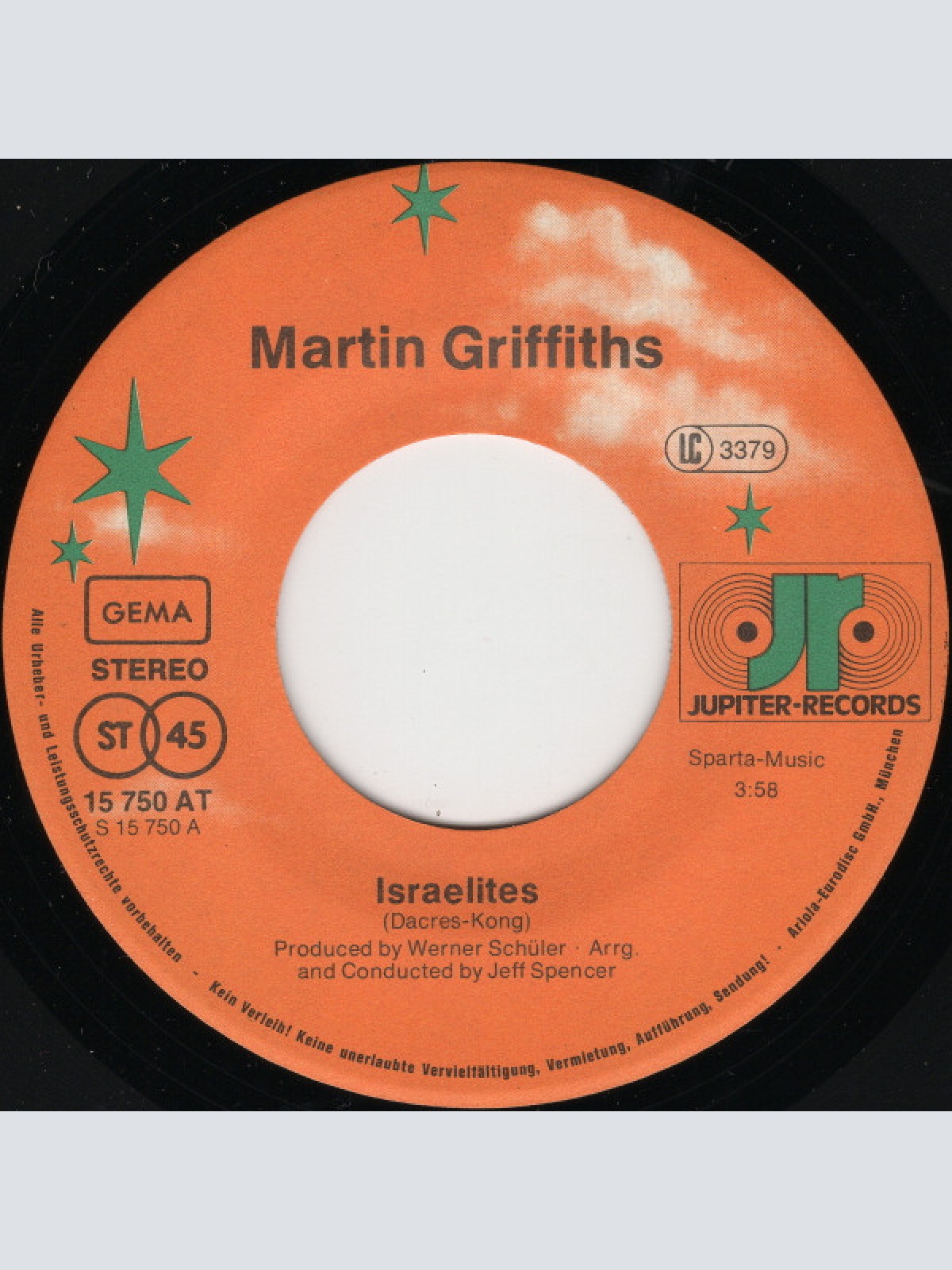 Vinyl / Martin Griffiths - Israelites