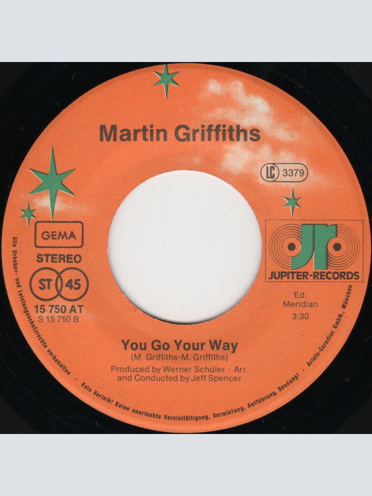 Vinyl / Martin Griffiths - Israelites