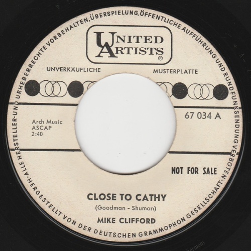 Vinyl / Mike Clifford - Close To Cathy
