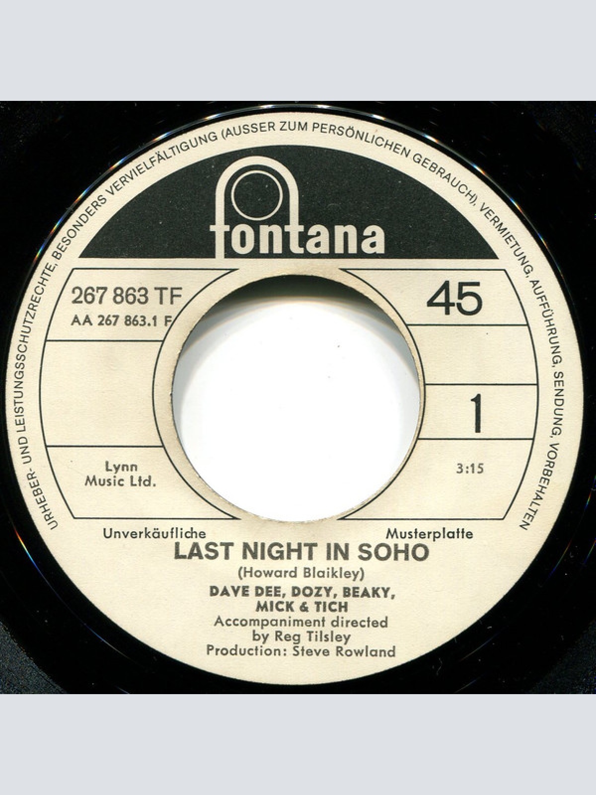 Vinyl / Dave Dee, Dozy, Beaky, Mick & Tich - Last Night In Soho