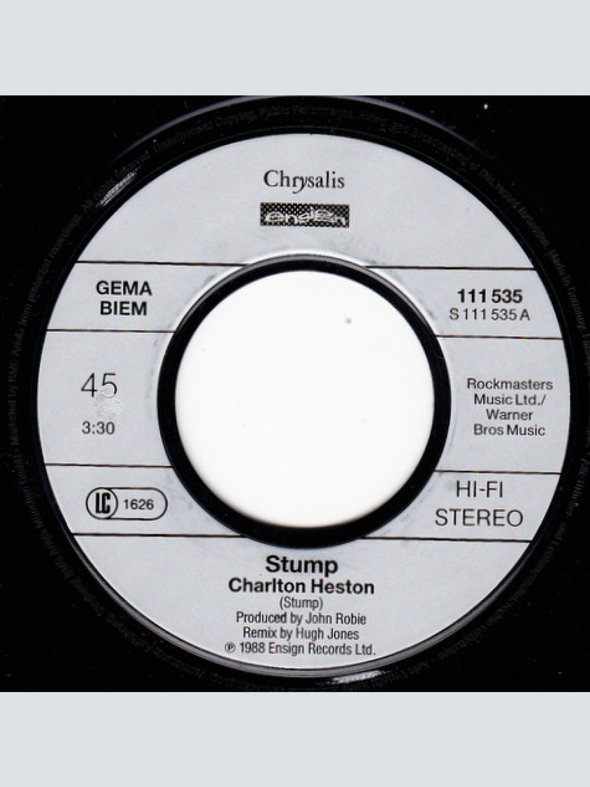 Vinyl / Stump - Charlton Heston