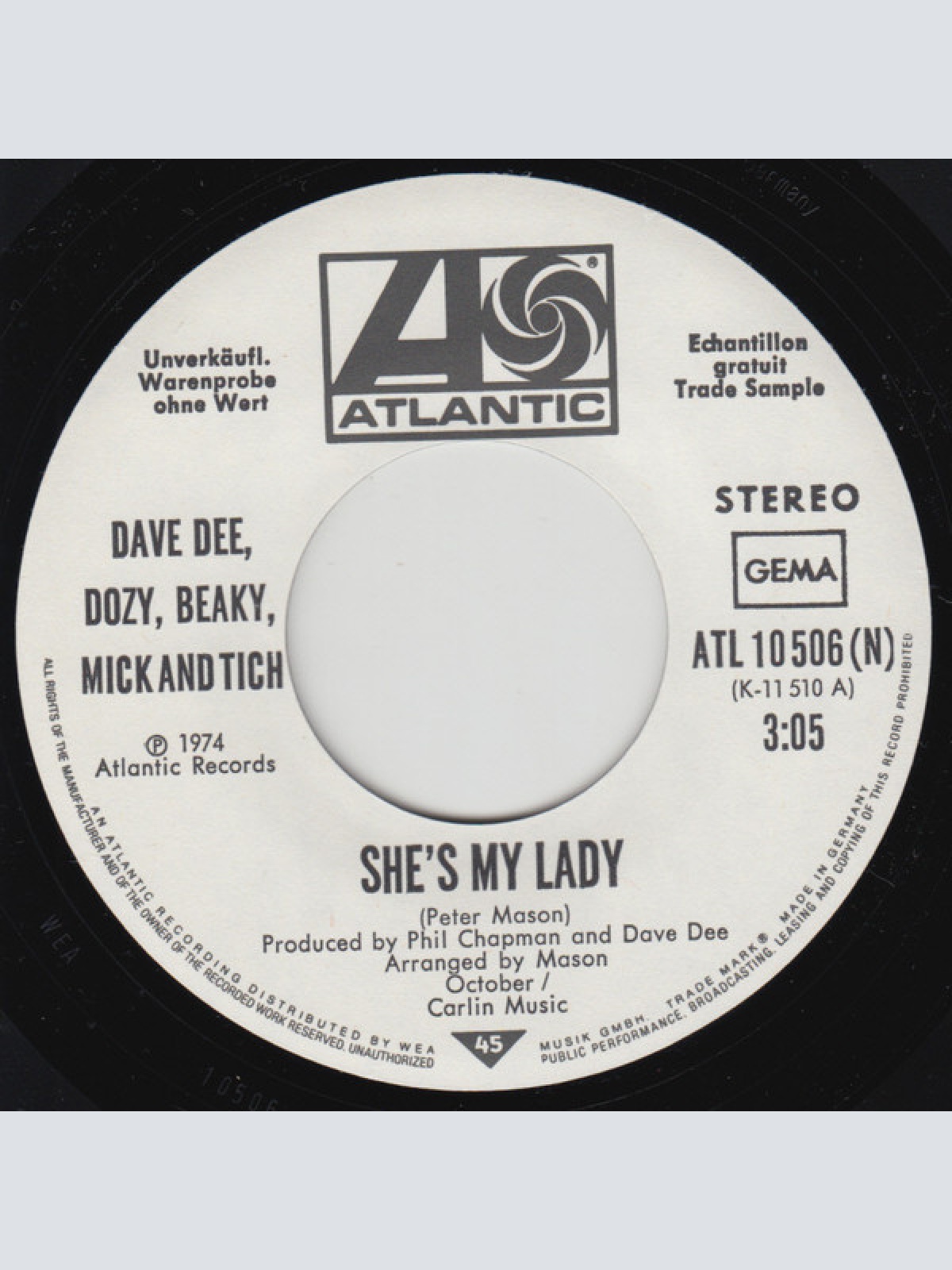 Vinyl / Dave Dee, Dozy, Beaky, Mick & Tich - She's My Lady