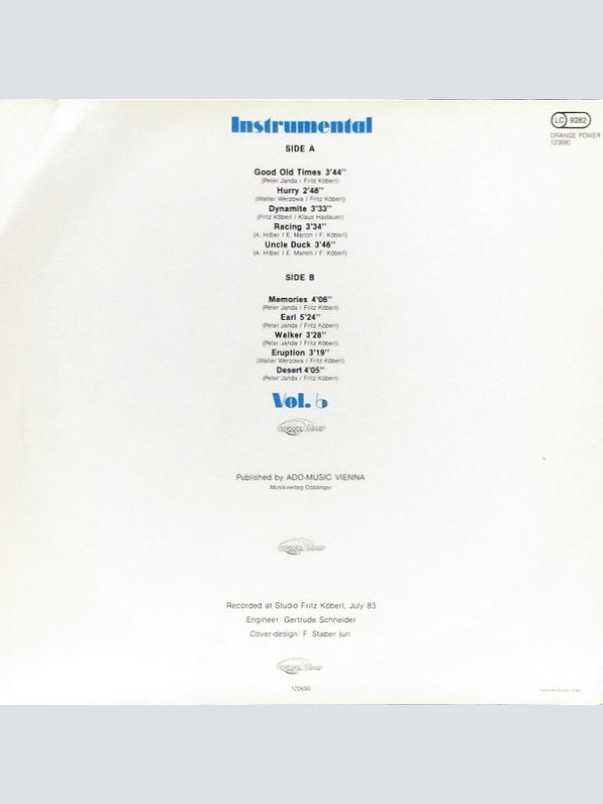 Vinyl / Orange Power - Instrumental Vol. 6