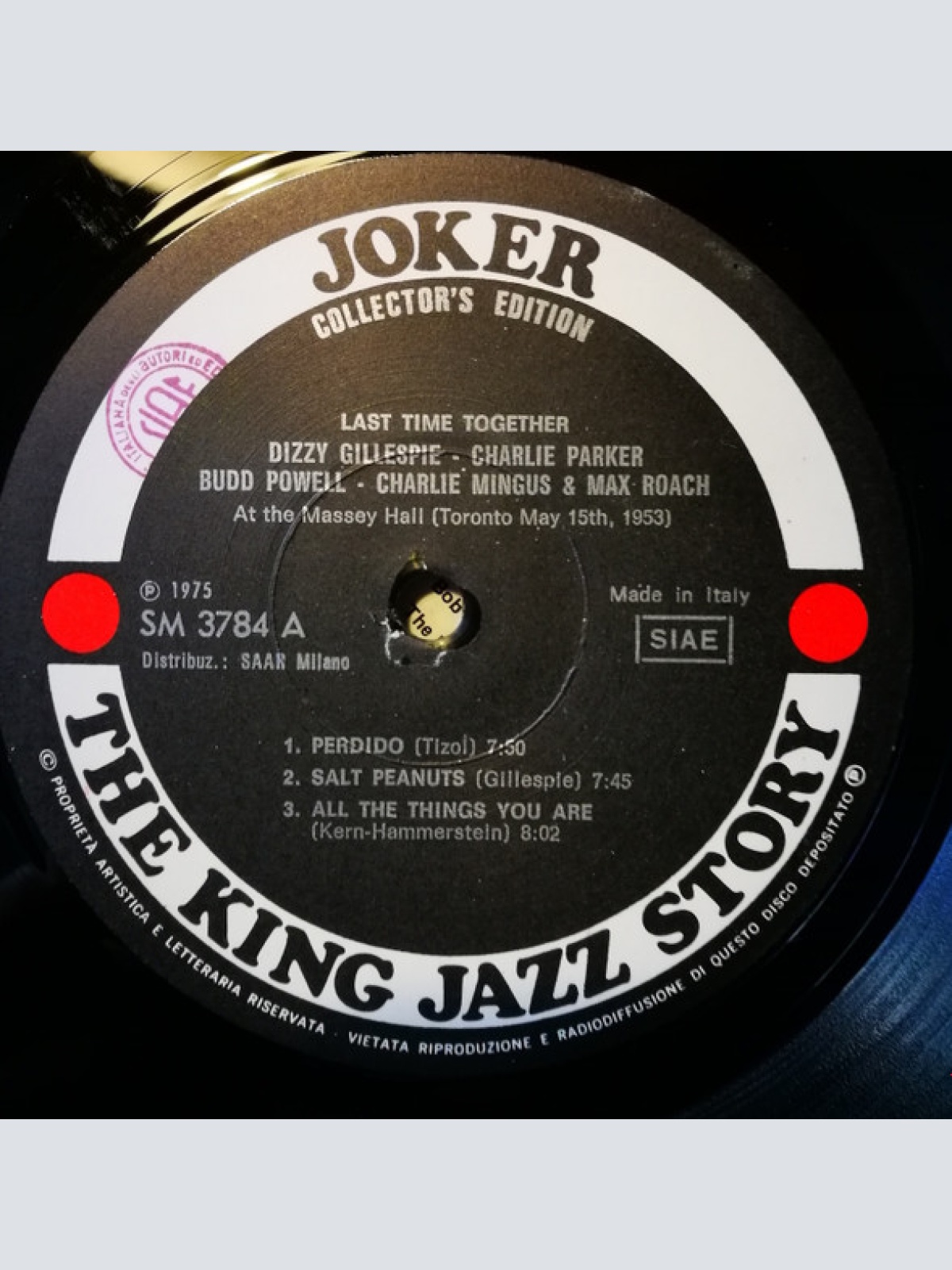 Vinyl / Dizzy Gillespie, Charlie Mingus*, Charlie Parker, Max Roach, Bud Powell - Last Time Together At The Massey Hall