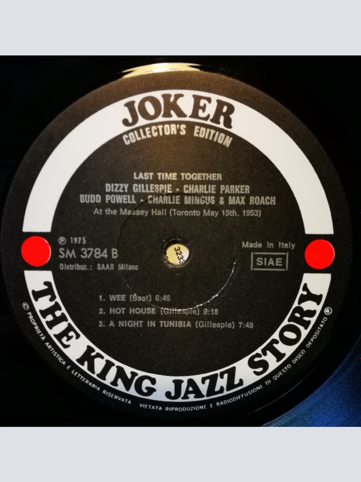 Vinyl / Dizzy Gillespie, Charlie Mingus*, Charlie Parker, Max Roach, Bud Powell - Last Time Together At The Massey Hall