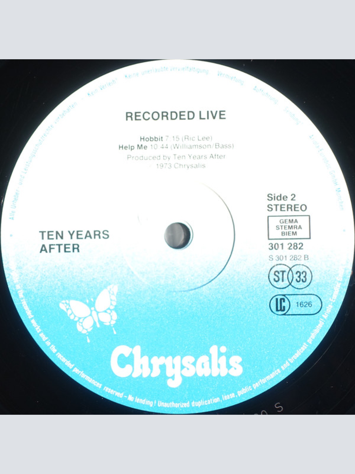 Vinyl / Ten Years After - Recorded Live