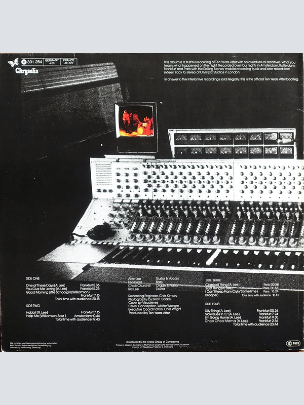 Vinyl / Ten Years After - Recorded Live