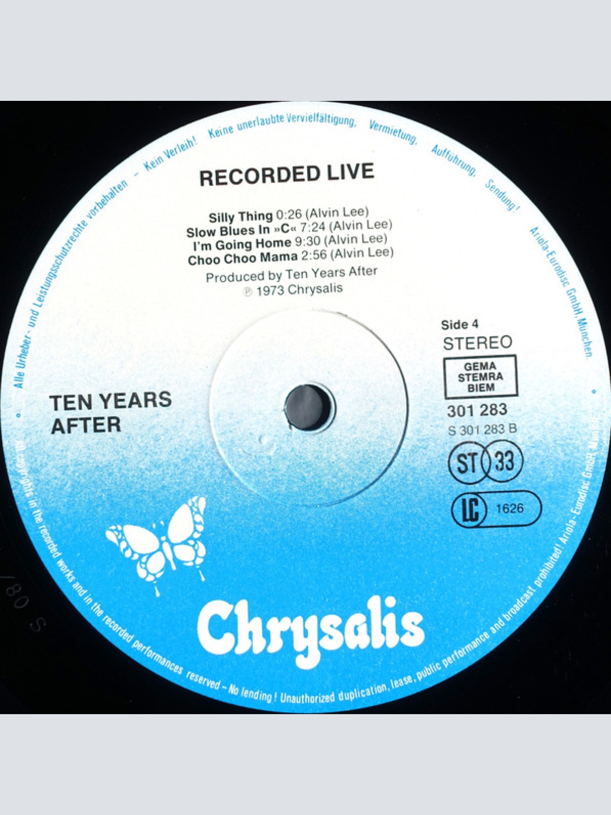 Vinyl / Ten Years After - Recorded Live