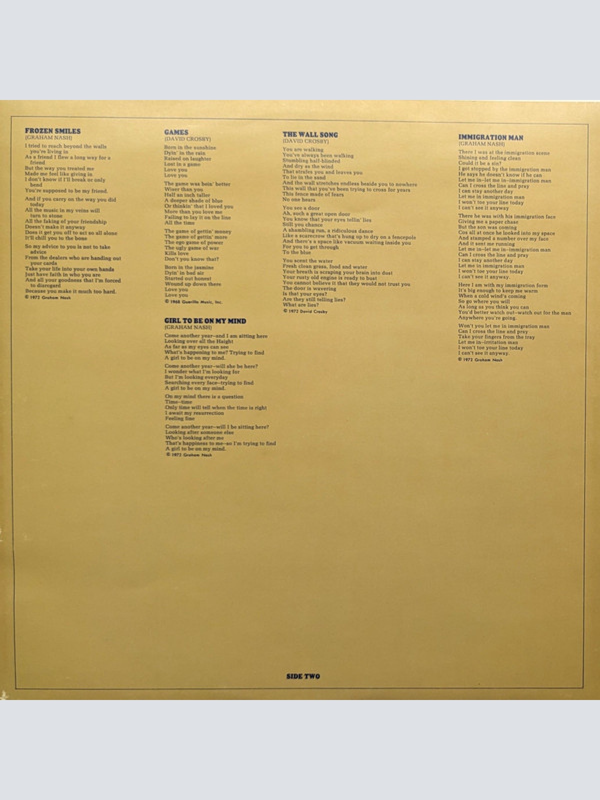 Vinyl / Graham Nash & David Crosby* - Graham Nash / David Crosby