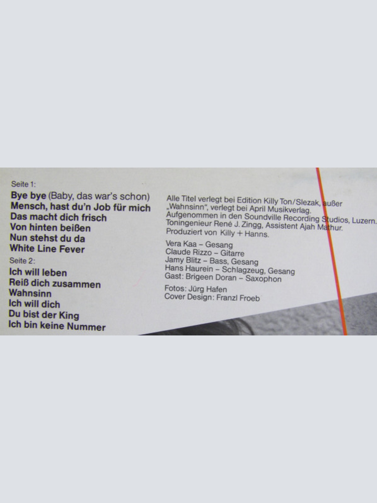 Vinyl / Vera Kaa - Das Macht Dich Frisch