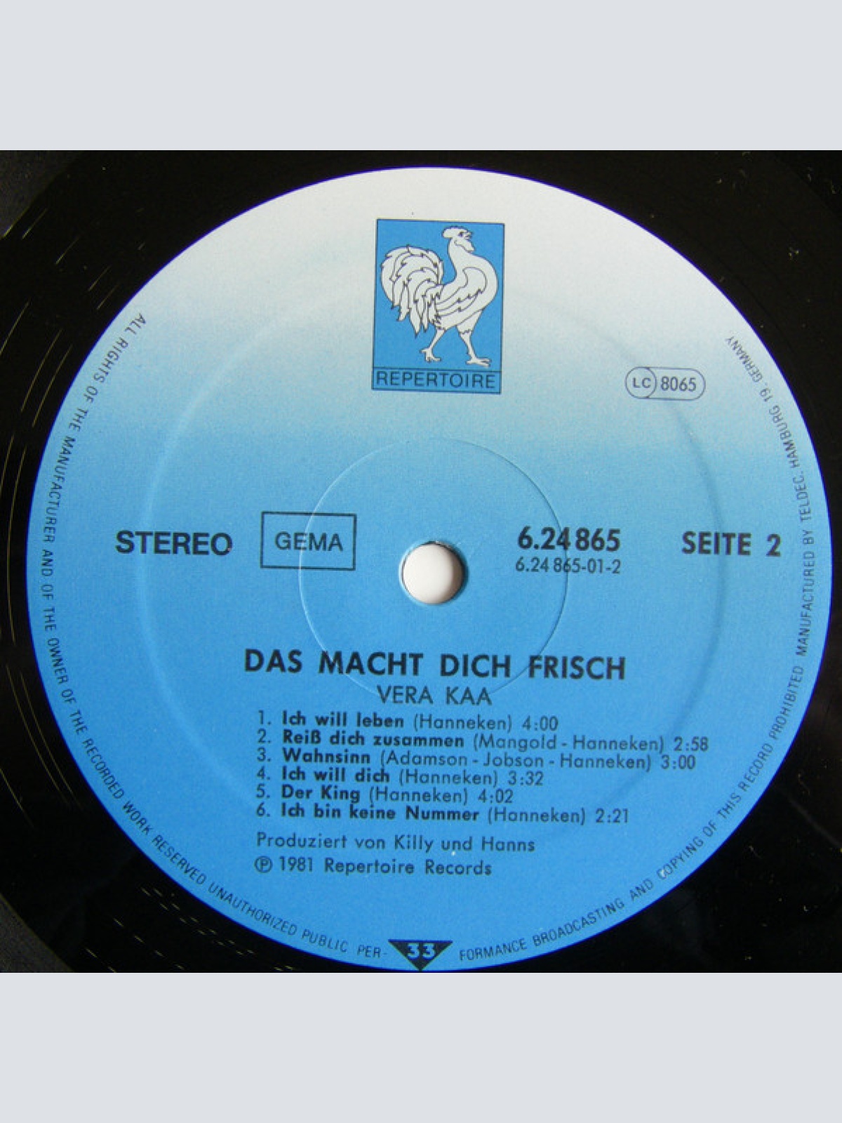 Vinyl / Vera Kaa - Das Macht Dich Frisch