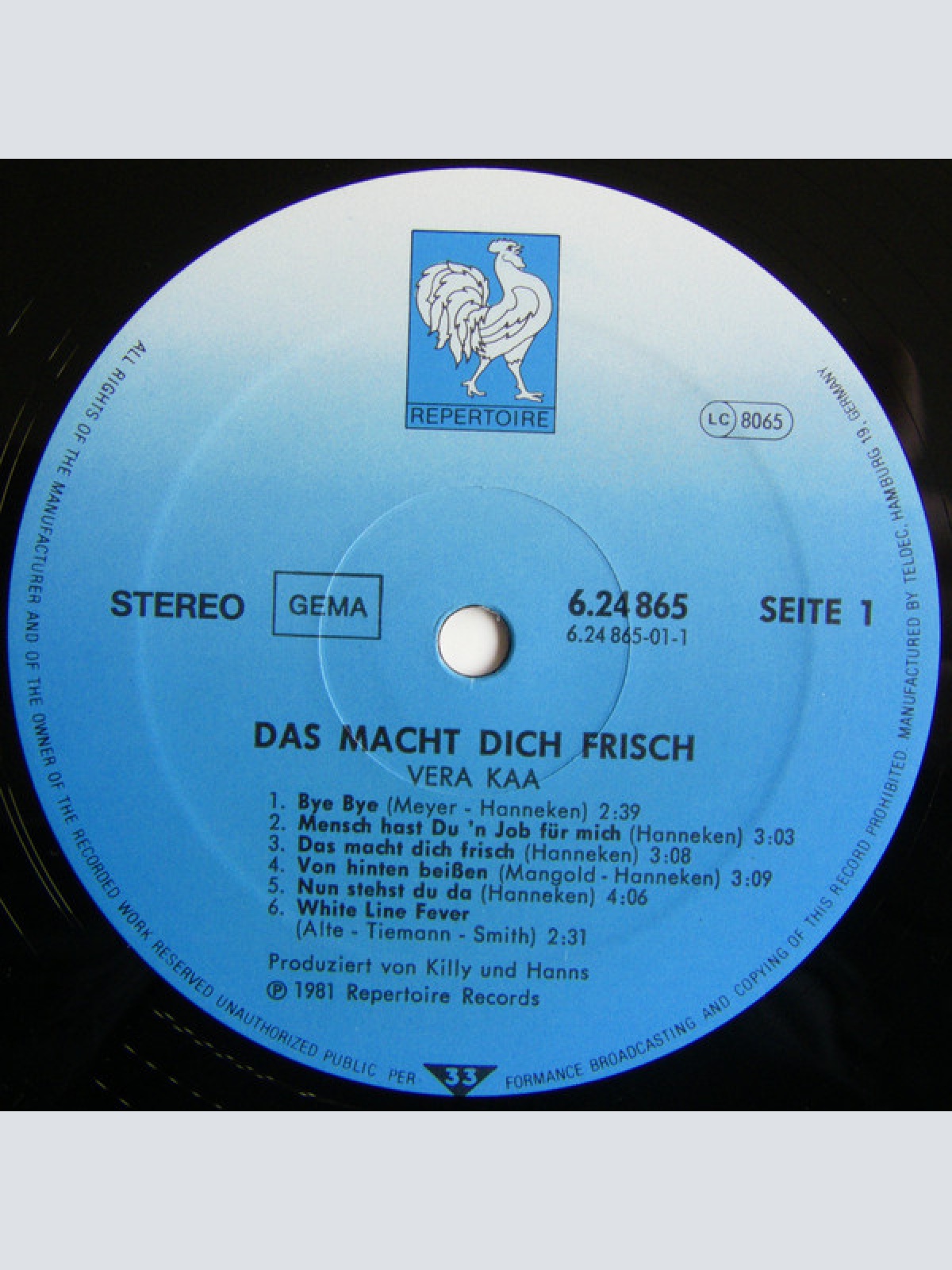 Vinyl / Vera Kaa - Das Macht Dich Frisch